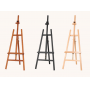 2022 New Art supply Black Professional pine wood A-frame Lyre studio easel with rear leg support