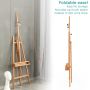 Art Inclinable Solid Beech Wood Large Studio Art Easel with Storage Tray for Artist Painting