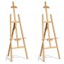Art Supplies 175cm Height Pine Wood Display Easel For Artist Painting