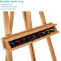 Art Inclinable Solid Beech Wood Large Studio Art Easel with Storage Tray for Artist Painting