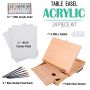 24 Pieces Tabletop Easel Set With 12 Tubes Acrylic Paints, Canvas Panels, Brushes, Palette