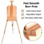 French Style Adjustable Painting Easel Art Easel With Storage Sketch Box with Wooden Pallet