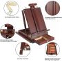 Dark Red Portable Tripod Stand Artist French Easel For Outdoor Painting