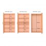 Grand Solana Adjustable Portable Wooden 3-Drawer Storage Box Easel with Fold Down Canvas Easel Book Stand