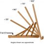 Natural Beechwood 5-Position Adjustable Wood Drafting Table Artist Drawing Board