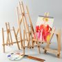 30CM 40CM 50CM Height Solid Beech Wood Easel Painting Tabletop Display A-Frame Easel