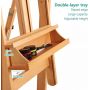 Heavy Duty Extra Large Adjustable H-Frame Sturdy Wooden Beech Studio Easel For Painting