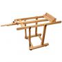 Art Deluxe Adjustable Wood Studio Easel with Tilt and Caster Wheels