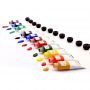 Professional Hot Selling Permanent 12 Colors 22ml Acrylic Paint Set for Drawing