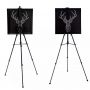 2022 Art Drawing Easel Display Frame Folding Black Iron Metal Easel For Artists Student