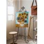 Art 54 Inch Total Adjustable Hook Metal Portable Floor Easel Stand for Wedding Decorative Display