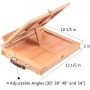Art Artists Traditional Desk Easel Art Table Easel for Painting and Drawing, Adjustable Wood Easel Stand