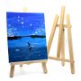 Art Tabletop Display Tripod Holder Stand 14 Inch Tall Wood Mini Easel for Kids and Party