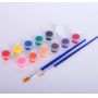 12 Colors Small Acrylic Paint with Paint brush