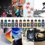 Art Supplies 12x30ml Basic Color Waterproof Quick Drying Acrylic Airbrush Paint Set for Shoes Leather Wall