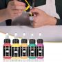 Art Supplies 12x30ml Basic Color Waterproof Quick Drying Acrylic Airbrush Paint Set for Shoes Leather Wall