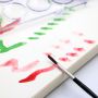 28 Color Fundamental Watercolor Pan Set with Paint Brush