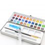30 Colors 24 Regular Colors 6 Metallic Colors Artist Solid Watercolor Pigment Paint For Painting