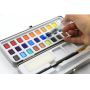 30 Colors 24 Regular Colors 6 Metallic Colors Artist Solid Watercolor Pigment Paint For Painting