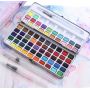 2020 Hot Selling New Design Rich Color 72 Colors Watercolor Paint Set With Paint Brush For Artist