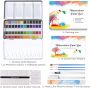 48 Premium Watercolor Half Pan Set In Metal Palette With Color Card