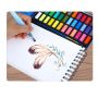 36 Vibrant Colors Watercolor Travel Pan Sets Solid Watercolor with A5 Drawing paper pad 2 Pcs Paint Brush Non-Toxic for Artist