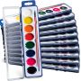Art 24Pack 8 Colors Semi Moist Washable Watercolors Paints For Kids
