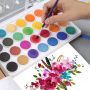 12/16/28/36 Colors Solid Watercolor Cake with Brush for Both Beginner and Professional Artist