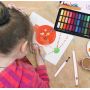 36 Vibrant Colors Watercolor Paint in Half Pans with 3 Water Brush Pens, 1 Watercolor Pad Complete Watercolor Kit for Kids