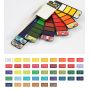 Amazon Hot Selling 42 colors Travel Artist Foldable Solid Watercolor Paint Kit For Watercolor Painting