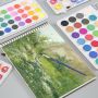 12/16/28/36 Colors Solid Watercolor Cake with Brush for Both Beginner and Professional Artist