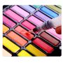 36 Vibrant Colors Watercolor Travel Pan Sets Solid Watercolor with A5 Drawing paper pad 2 Pcs Paint Brush Non-Toxic for Artist