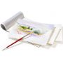 Pebeo Fine Metal Round Painting Box Watercolour Palette Kit With Brush