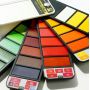 2020 Hot Selling 42 Colors Professional Fan Shaped Solid Water Color Painting With Water Brush