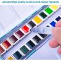 2022 Art 24 Colors Glitter Watercolour Solid Paint Box Metallic Watercolor Paints Set Gift Box For Artist