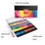 36 Vibrant Colors Watercolor Travel Pan Sets Solid Watercolor with Watercolor Tin Palette,Paint Brush Non-Toxic for Artist