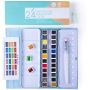 2022 Art 24 Colors Glitter Watercolour Solid Paint Box Metallic Watercolor Paints Set Gift Box For Artist