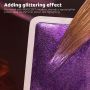 Art Metallic Glitter Solid Colors Sparkle Artist Watercolor Paints With Portable Metal Case