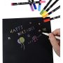 8x10 inch, Pack of 14, 100% Cotton Acid-Free, Art Boards Black Canvas Panels for Oil & Acrylic Painting
