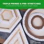 100% Cotton Pre-Stretched Canvas Round Triangle Hexagon Canvas Perfect for acrylic pouring, acrylic or oil painting