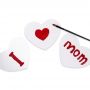 20cm Heart Shape Canvas Panels for children and artist