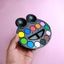 12 color water color paint set colors solid water color paint set with frog shape package