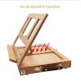 Adjustable Wood Table Easel with Storage Drawer Portable Beech Wood Artist Desktop Board for Canvas Painting Drawing Sketching