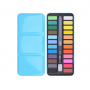12/18/24 Colors Solid Watercolor Paint Set Portable Metal Box With Water Color Brush School Kids Professional Art Supplies