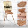 French Easel Artist Wooden Paint easel box Sketch Box Portable Folding Durable Display Easel