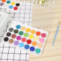 12/16/28/36 Colors Portable Solid Watercolor Paint Set Water Color Brush Pen For Child Painting Art Supplies