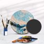 Art Prime Black Pre Stretched Round Blank Canvas Board for Painting
