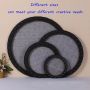 Art Black Round Stretch Canvas Round Hand Painted Canvases For Students Artist Hobby Painters