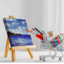 Art 8x10 Inch White Blank Canvas Full Cotton Primed 10pcs Stretched Canvas for Acrylic Oil Painting