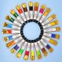 12 Color 12 ML Tube Package Acrylic Paint Set Used in Arts and Crafts